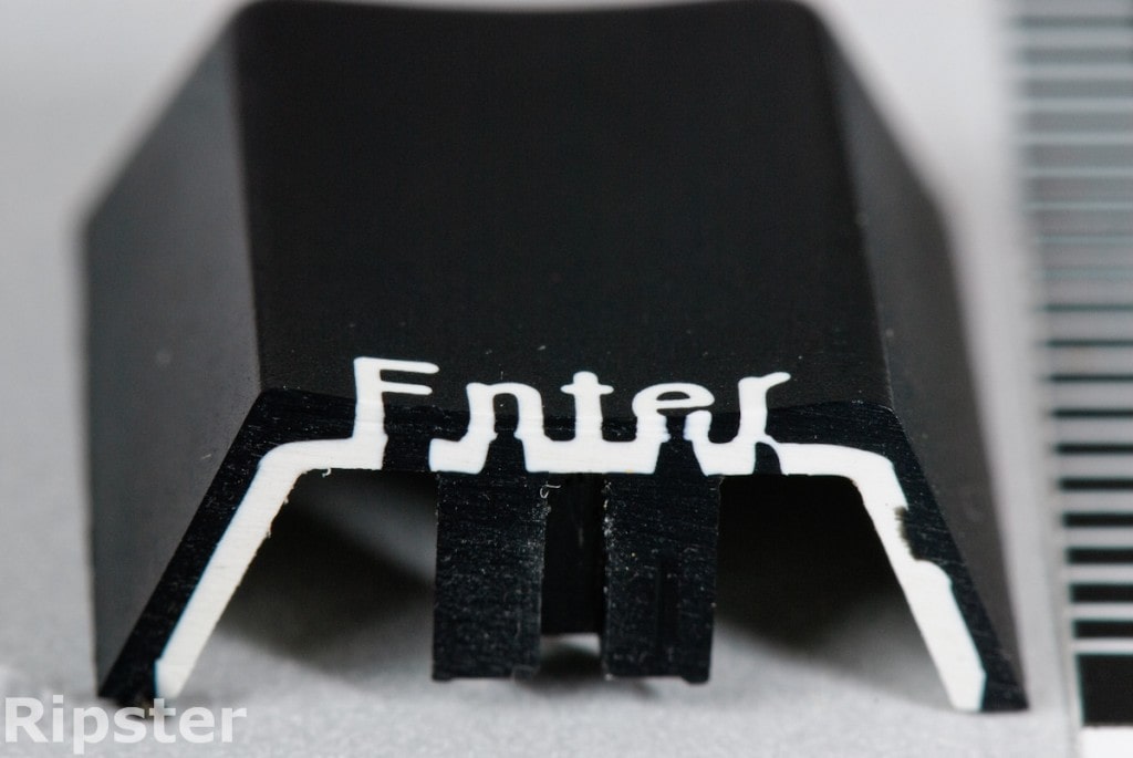 Image showing doubleshot keycap cut in half