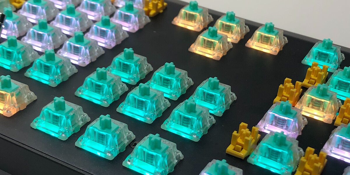 Lekker switches with RGB effect