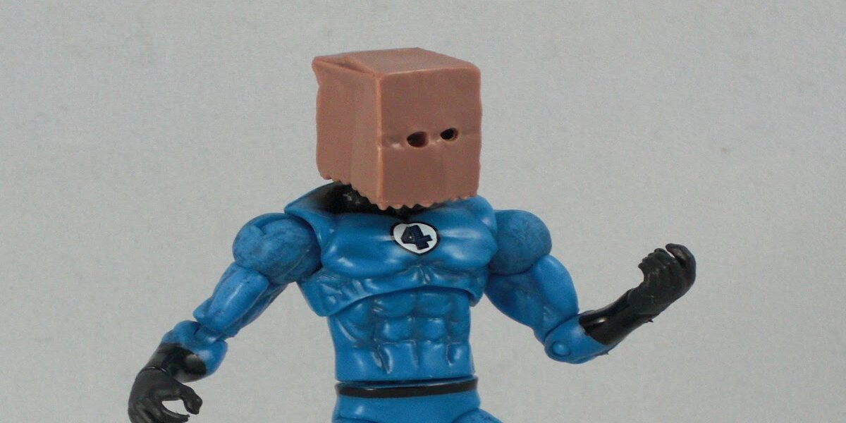 Hidden face action figure