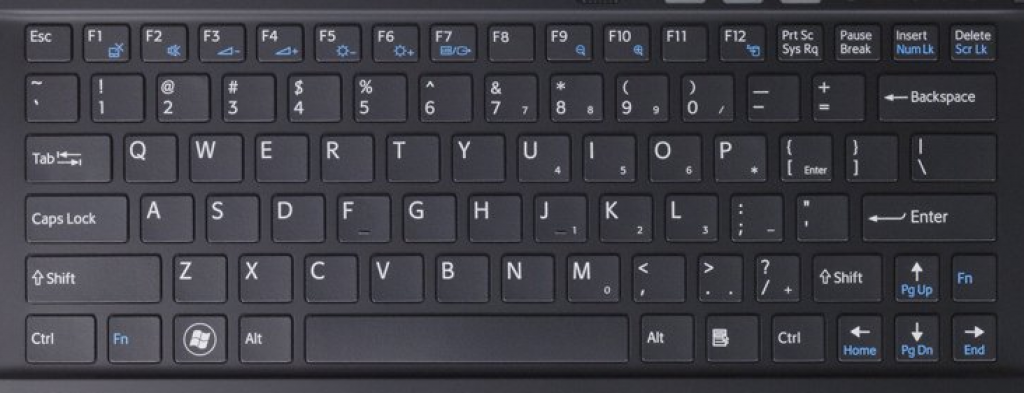 Laptop keyboard from Sony